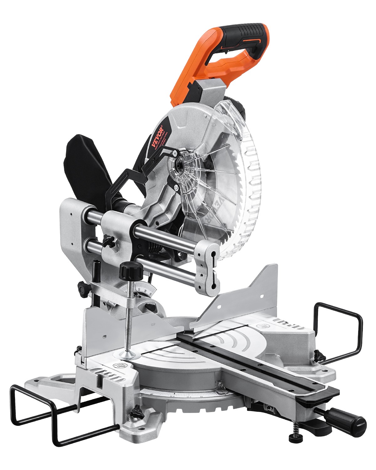 VEVOR Sliding Compound Miter Saw 10-In Blade 15 Amp Motor Corded Double Bevel