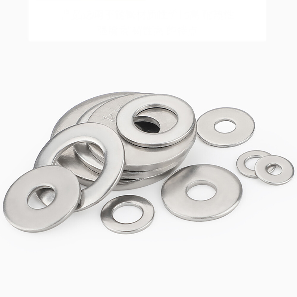 Flat Plain Washers A2 Stainless Steel M1.6 M2 M2.5 M3 M4 M5 M6 M8 Gasket DIN 125
