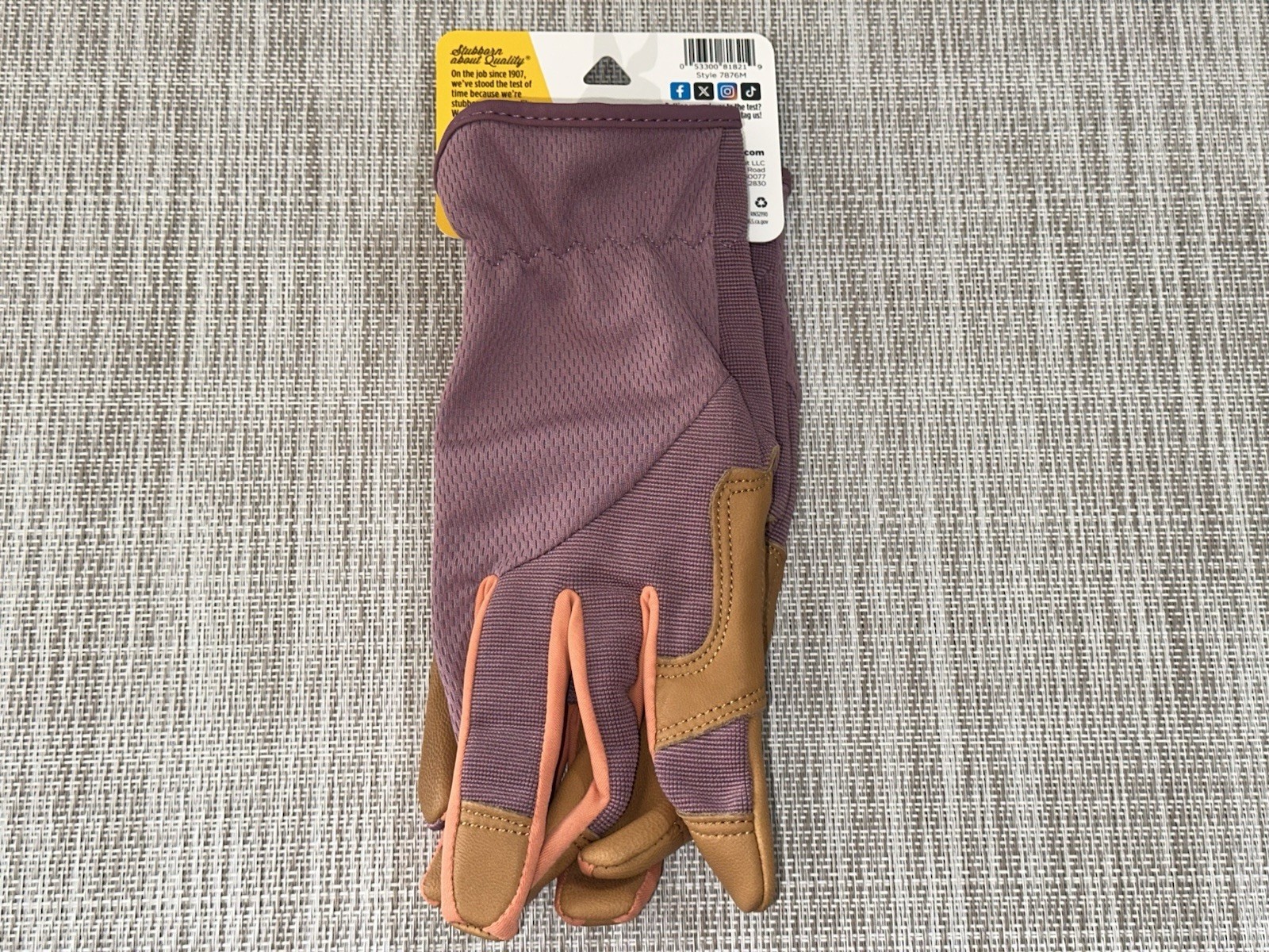 Wells Lamont Women’s Leather Work Gloves, ComfortHyde Medium, Purple