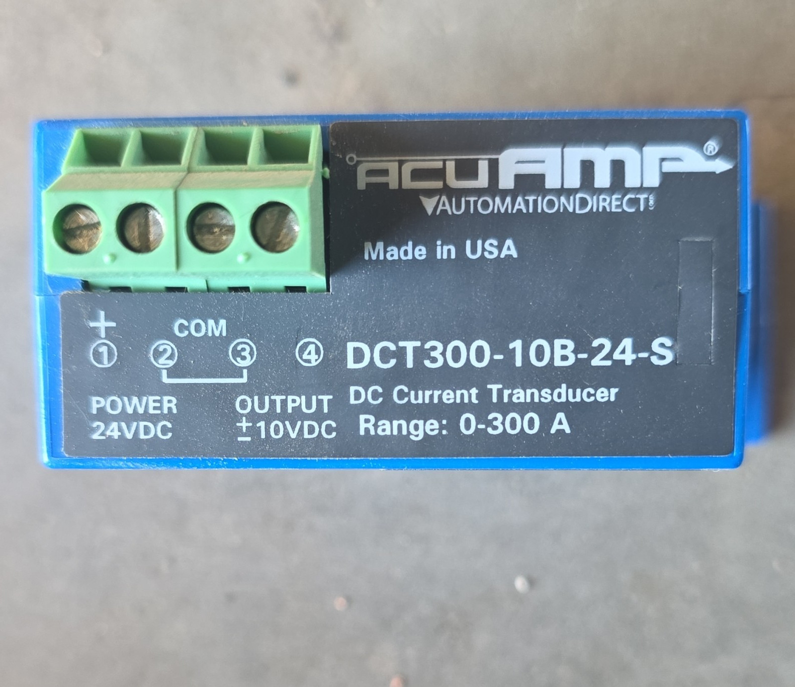 ACUAMP AutomationDirect DCT300-10B-24-S DC Transducer 0-300A ±10VDC