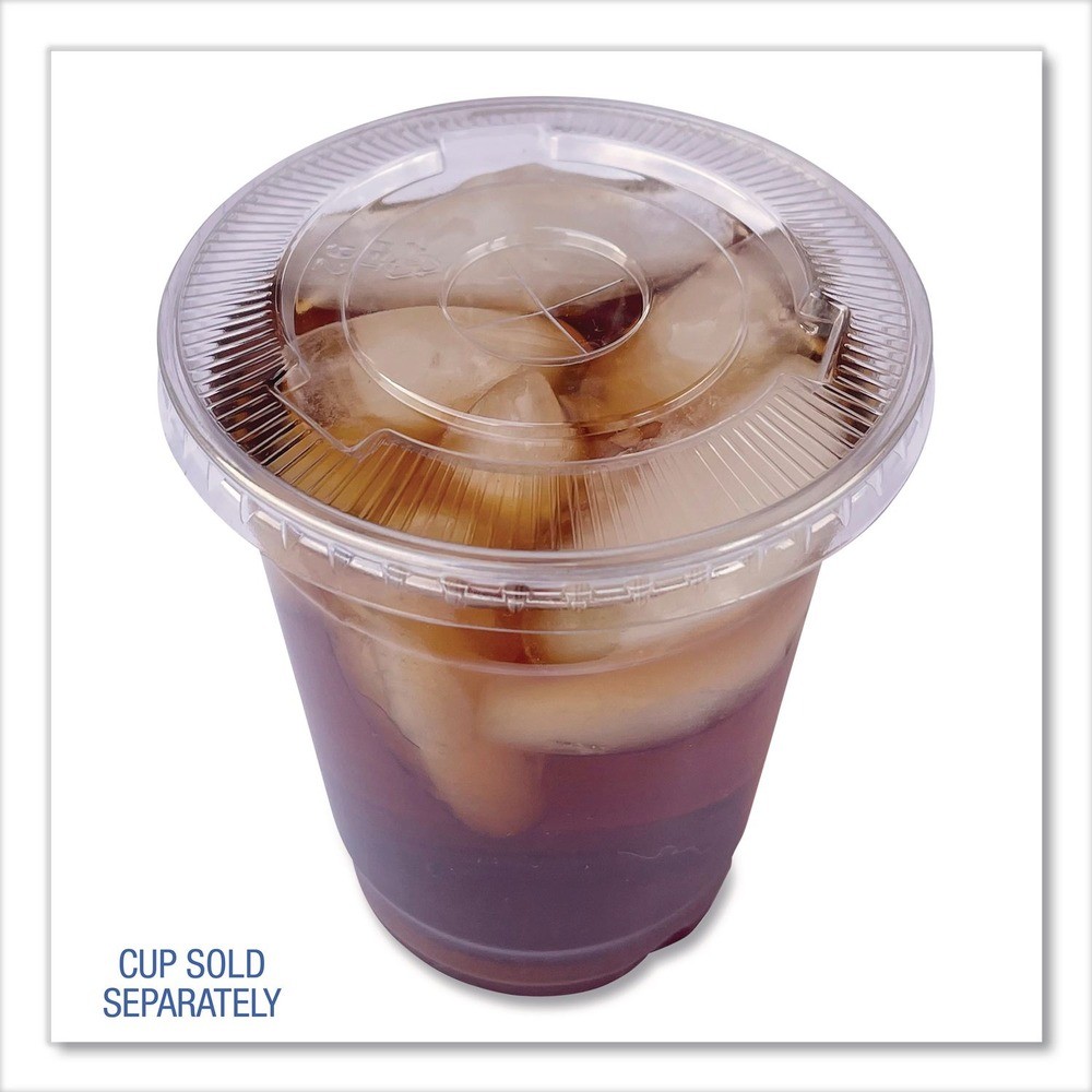 Boardwalk PET912STRAPK 9 oz. to 12 oz. Cold Cup Straw-Slot Lid – CL (100/PK) New
