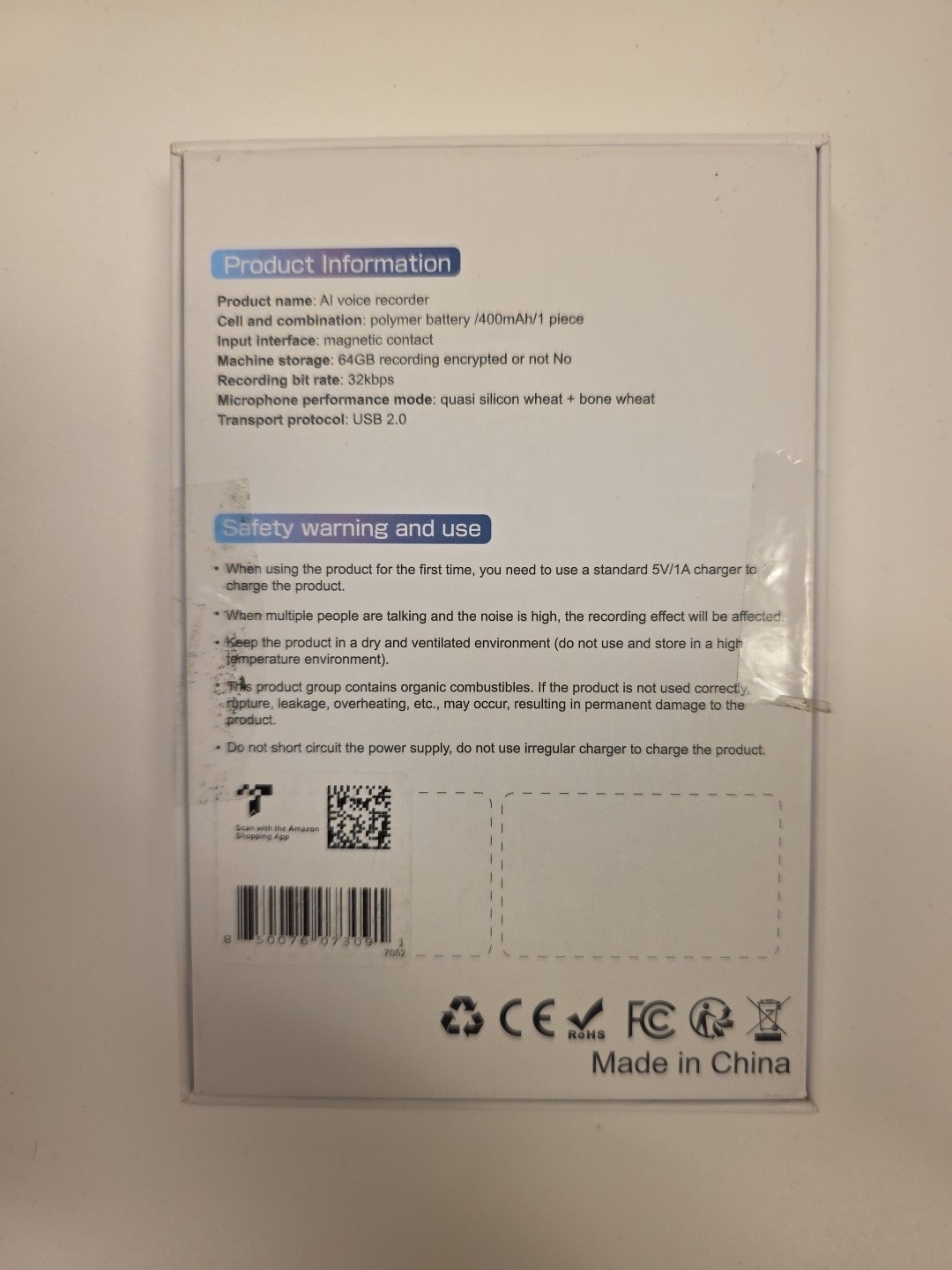 AI Voice Recorder – ChatGPT Empowered – Smart Audio Transcription Device – New