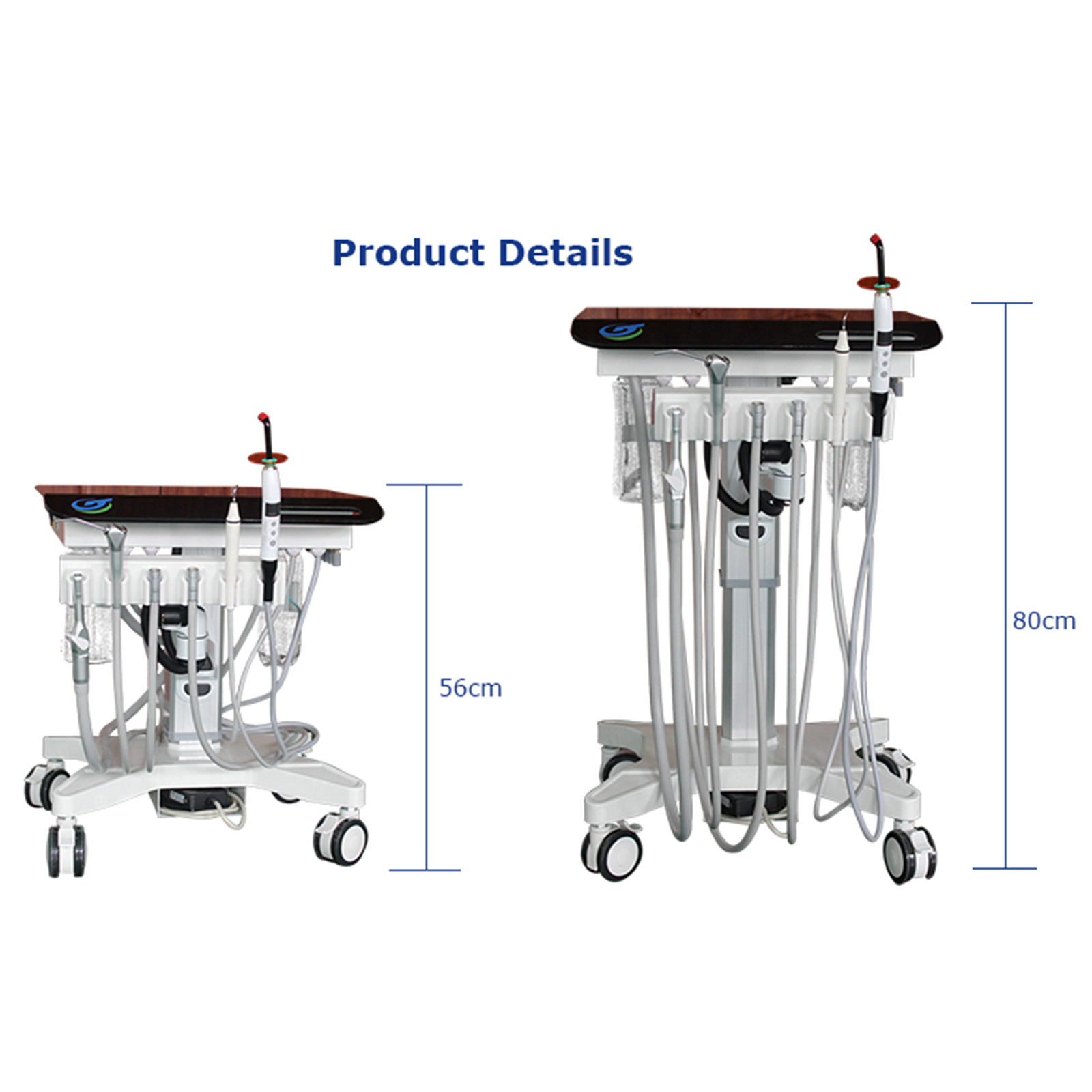 Mobile Dental Treatment Unit Delivery Cart GU-P302S with Portable Air Compressor