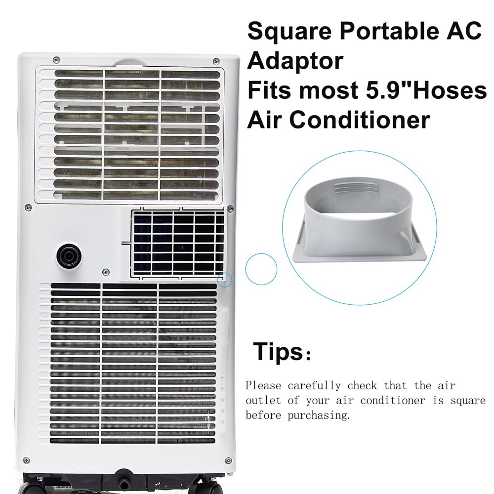 Portable Air Conditioner Exhaust Hose Coupler Window Adapter AC Connector 5.9