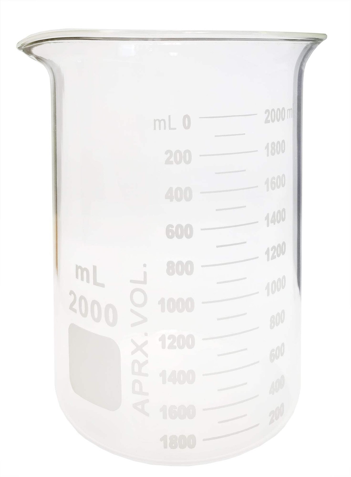 Beaker, Griffin, Borosilicate Glass, 2000ml, Pack of 2