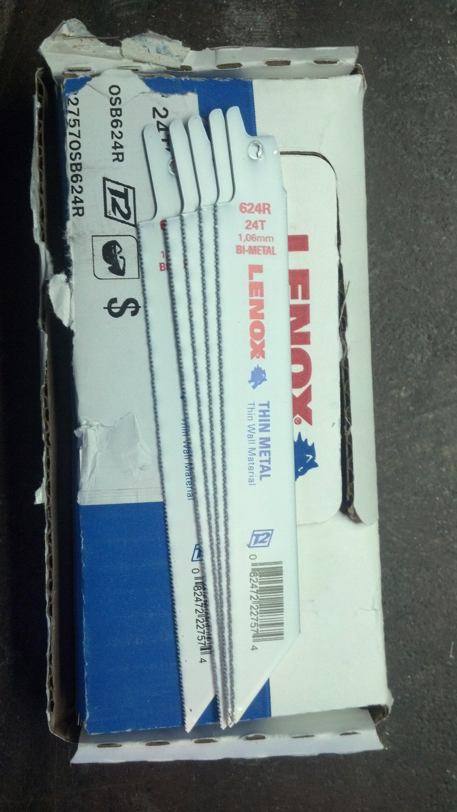 624R Bi-Metal Recip Saw Blades 5pack NIB 6″x3/4x.035