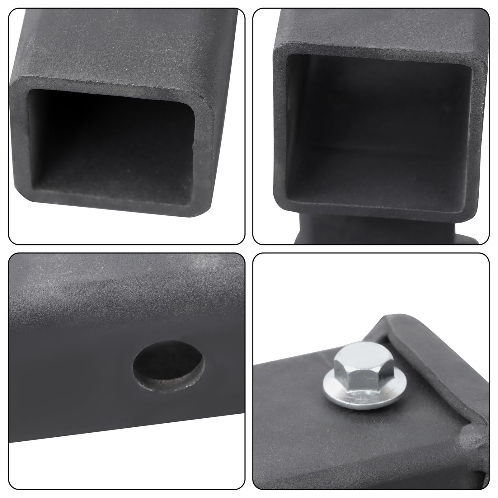 5000LB Steel Trailer Hitch Receiver Rise Drop Adapter 6.5in 2in Solid Shank