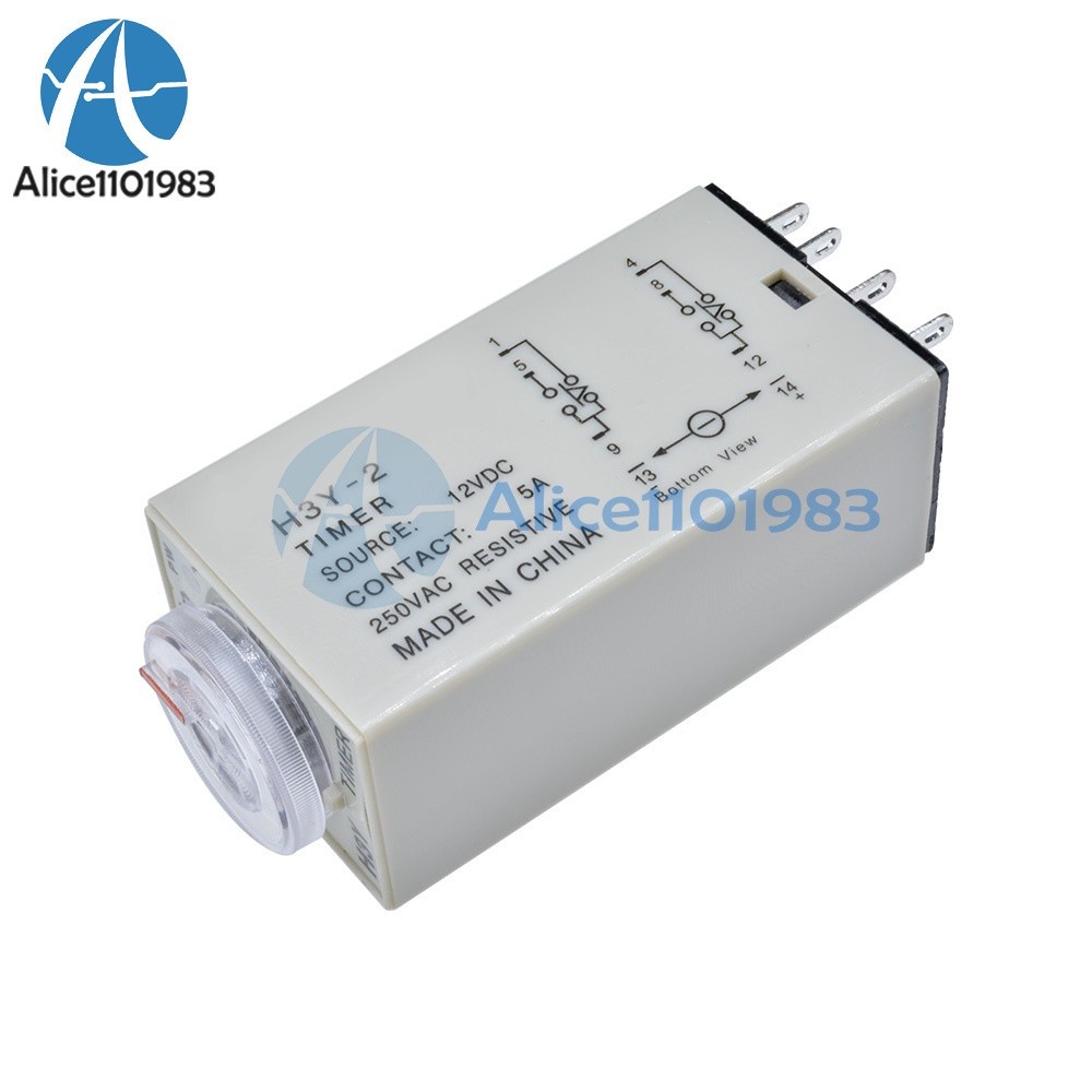 DC 12V H3Y-20-30 Minutes Power on Timer Time Delay Relay 8 Pin TH283 *wq