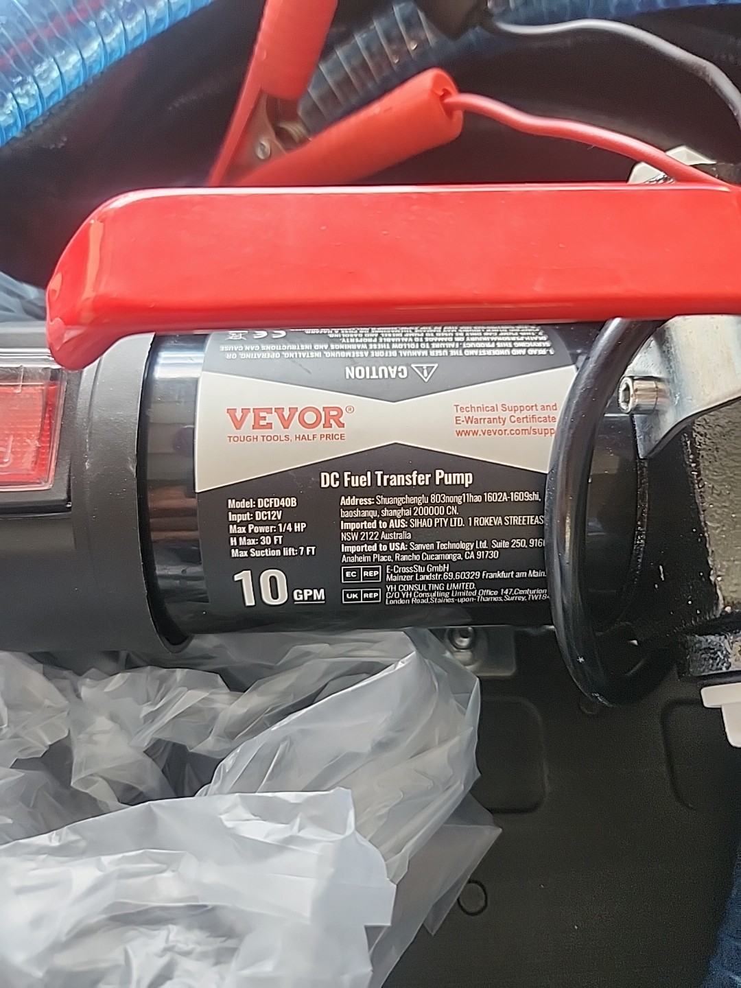 VEVOR DCFD40A10GPM 12V DC Diesel Fuel Transfer Pump Kit – C11GPM12V14HPKS06V1