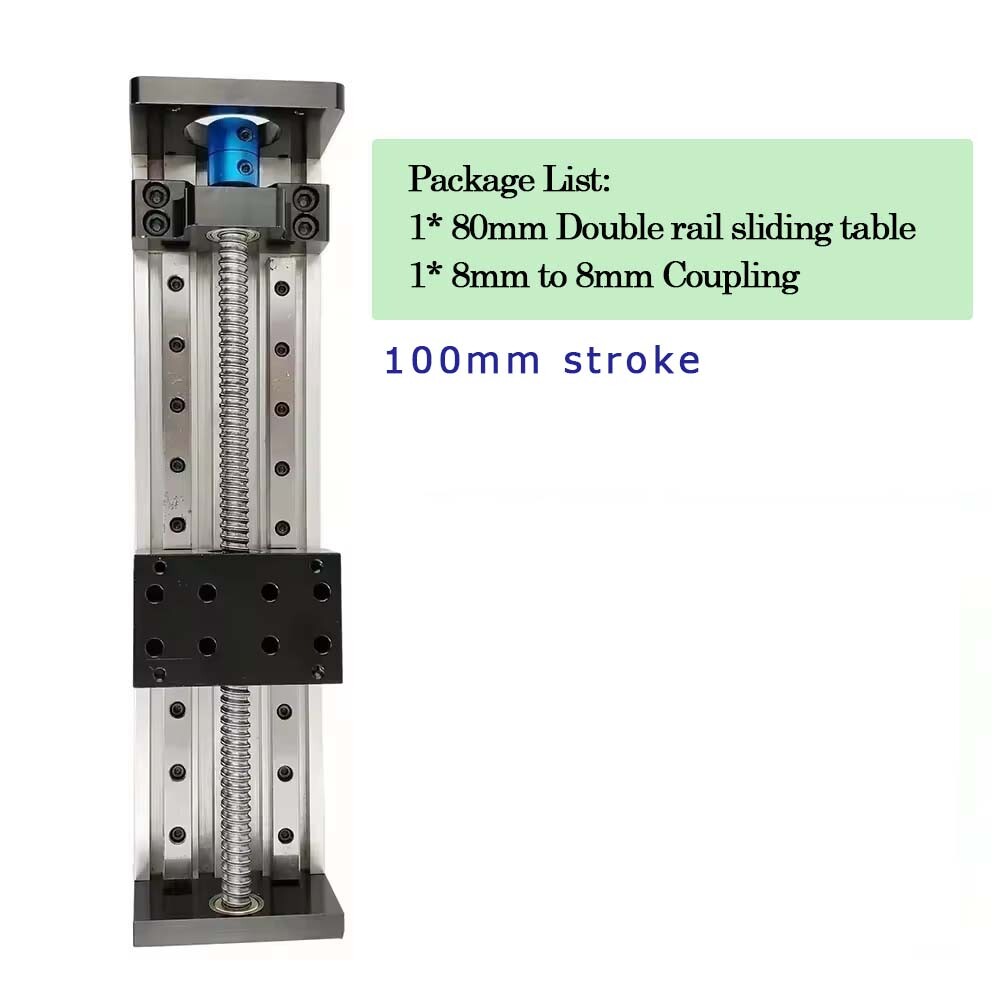Nema23 Industrial Linear Slide Table 60kg Load Ball Screw Module for CNC Milling