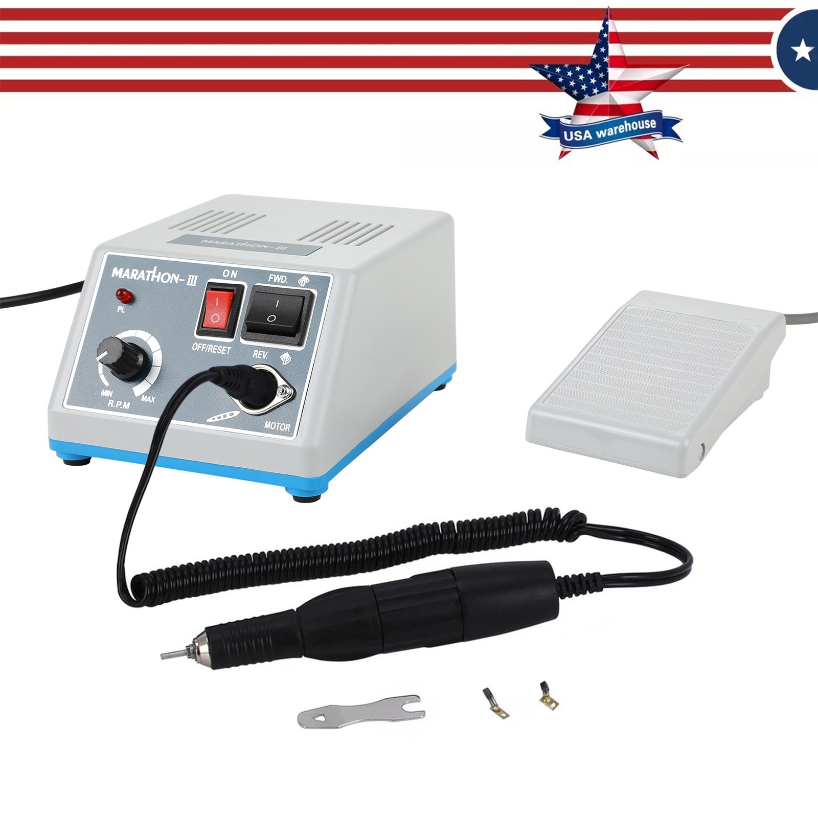 Dental Lab Marathon Electric Micromotor Polishing Unit + 35K rpm Motor Handpiece