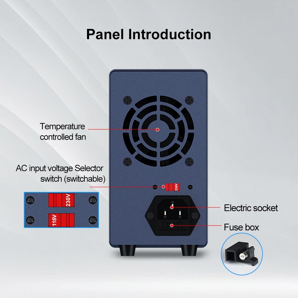 EPS 0-32V 10A Adjustable Lab DC Power Supply Variable Precision Internal Memorie