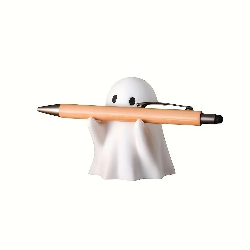 Cute Ghost Pen Holder Funny Desktop Pencil Organizer Office Decor