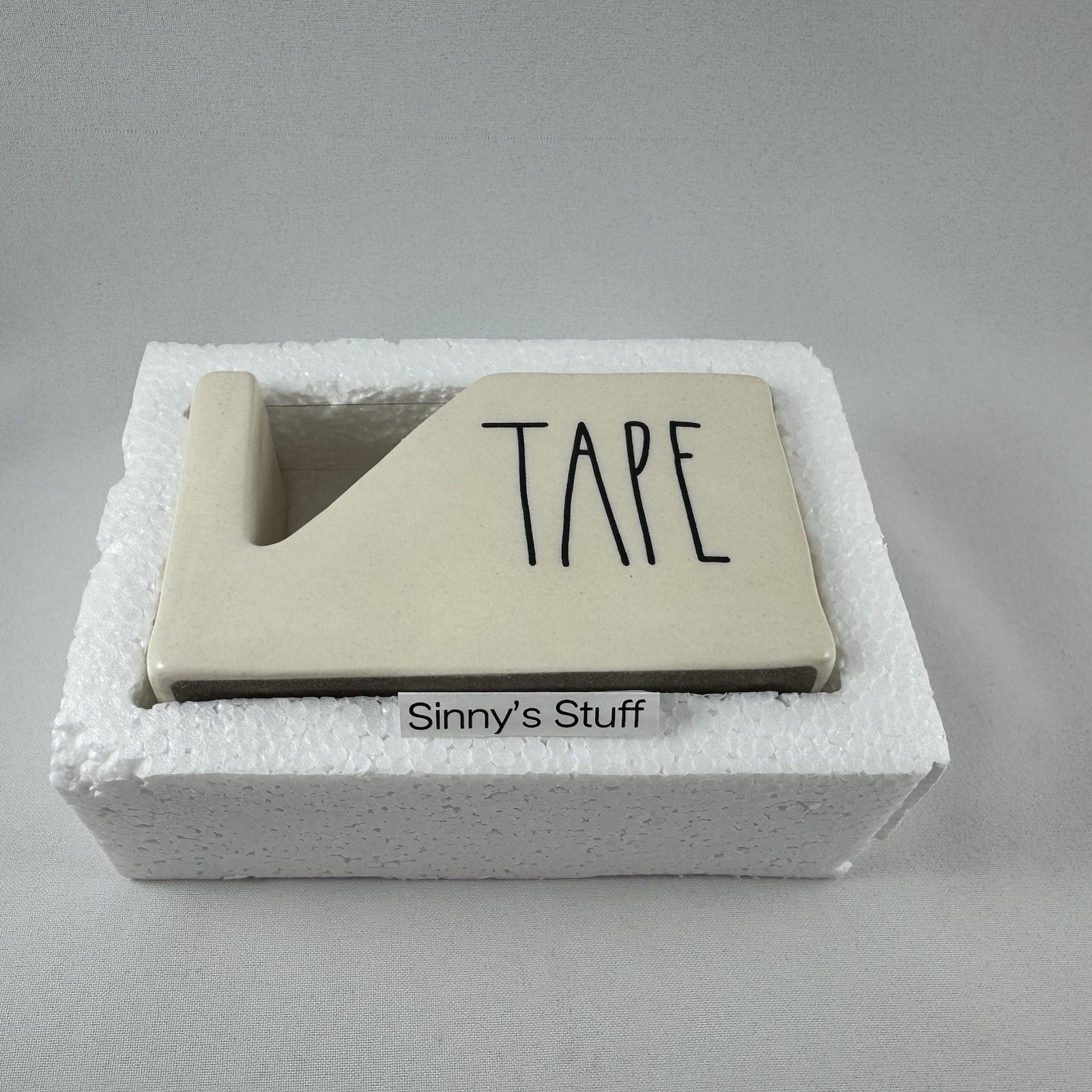 New Rae Dunn Artisan Collection Ivory Ceramic Tape Dispenser