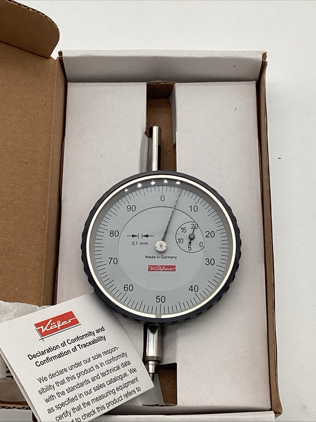 Kafer Dial Indicator aex66070m .1mm NOB FREE SHIPPING