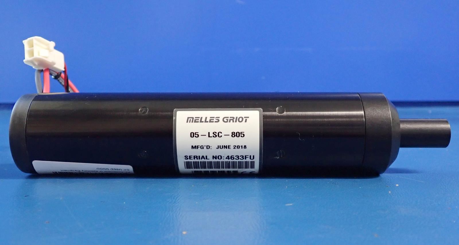 MELLES GRIOT 05-LLC-508 632.8nm HeNe Laser Module w/ 05-LPM-850-045 Power Module