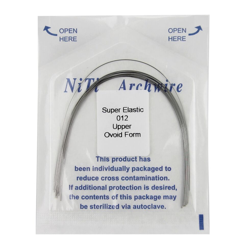 10pcs/pk Orthodontic Arch Wire Niti Stainless Steel Round Rectangular Natural
