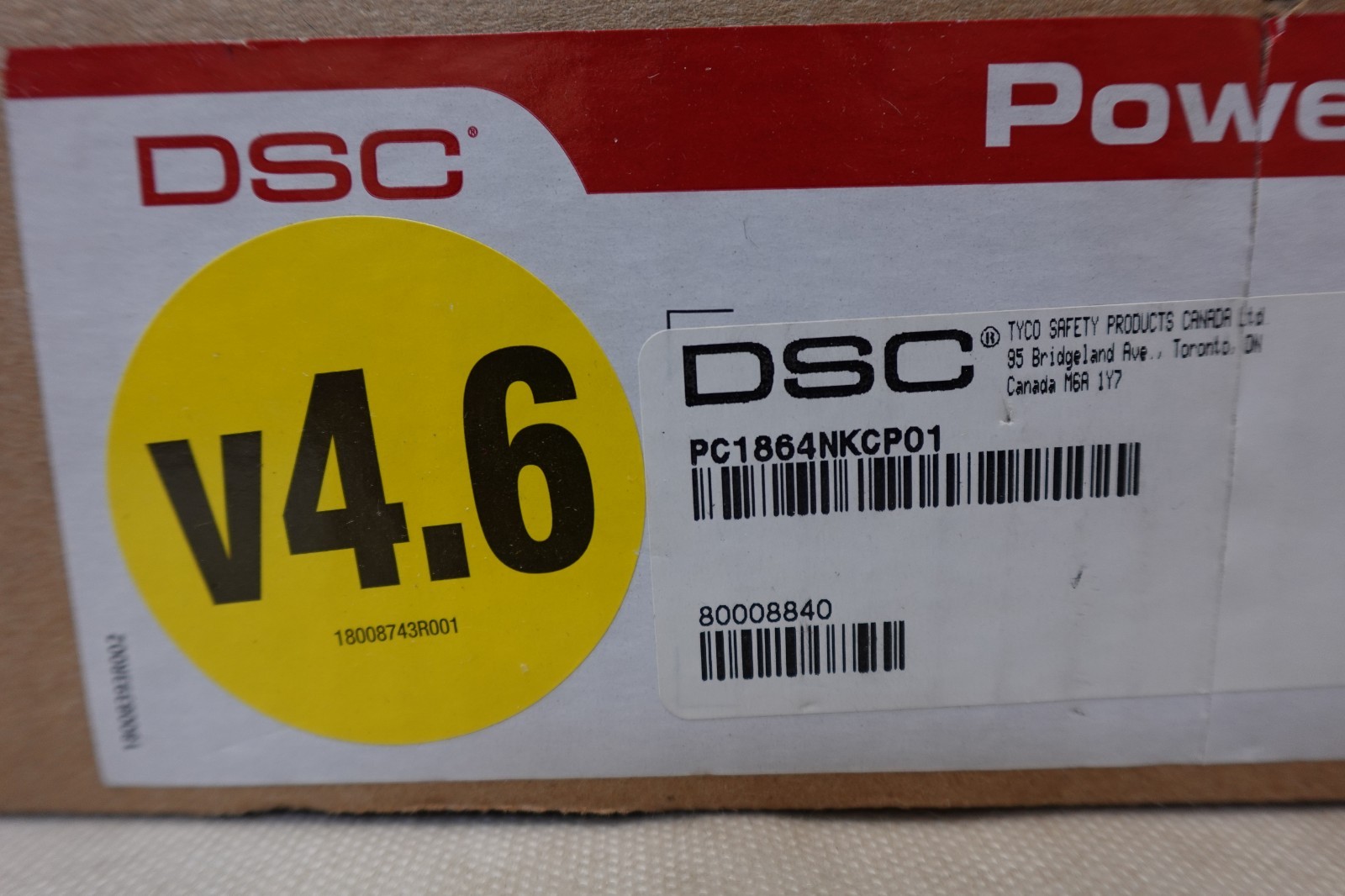 DSC PC1864NKCP01 PowerSeries PC1864 8-Zone Hybrid Alarm Control Panel (Cab Only)