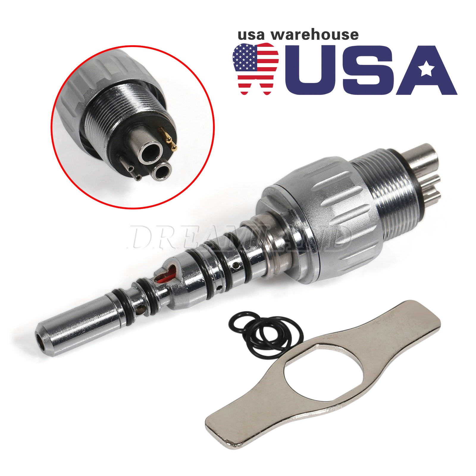 YABANGBANG Dental Fiber Optic LED High Speed Handpiece /+LED Quick Coupler 4H/6H