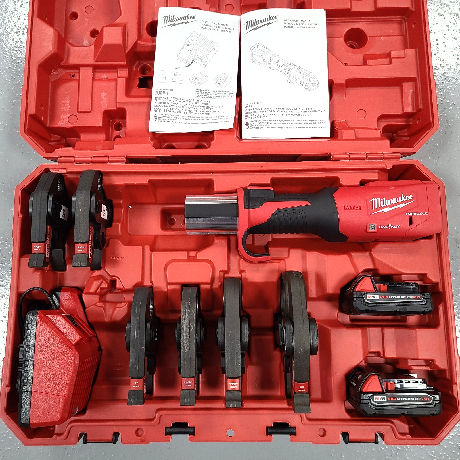 FACTORY RECONDITIONED Milwaukee 2922-22 M18 FORCE LOGIC Press Tool Kit w/ONE-KEY