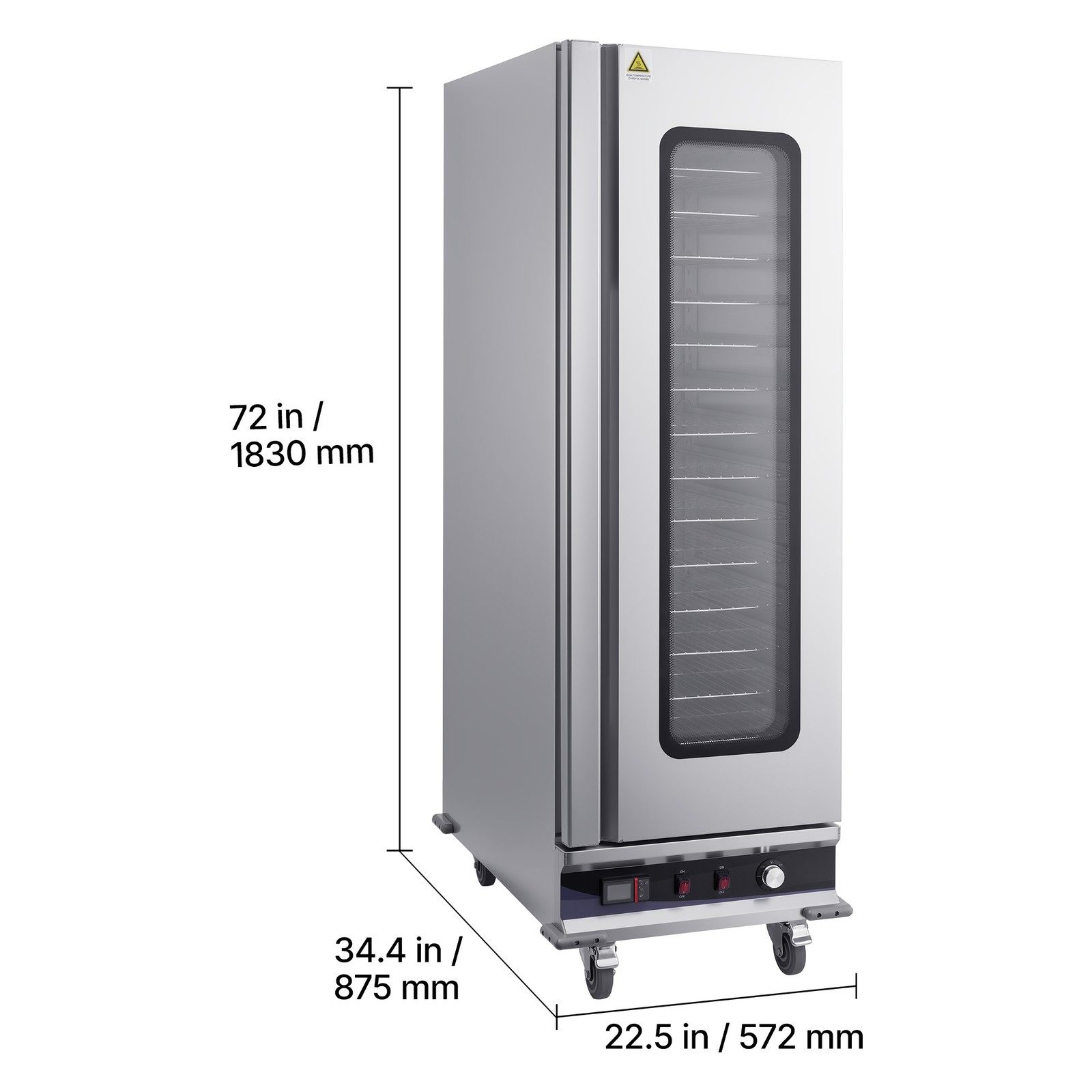 Uimoso Electric Food Warming Cabinet with 16 Tiers and Glass Door