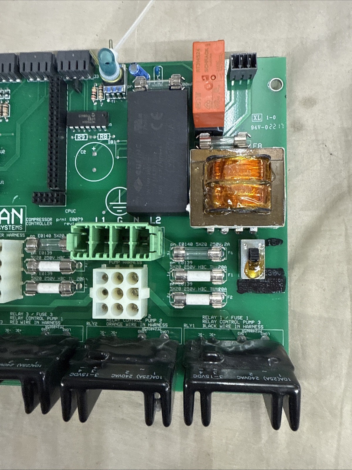 DEAN DENTAL SYSTEMS P/N:E0079 CONTROLLER CIRCUIT BOARD 94V.0