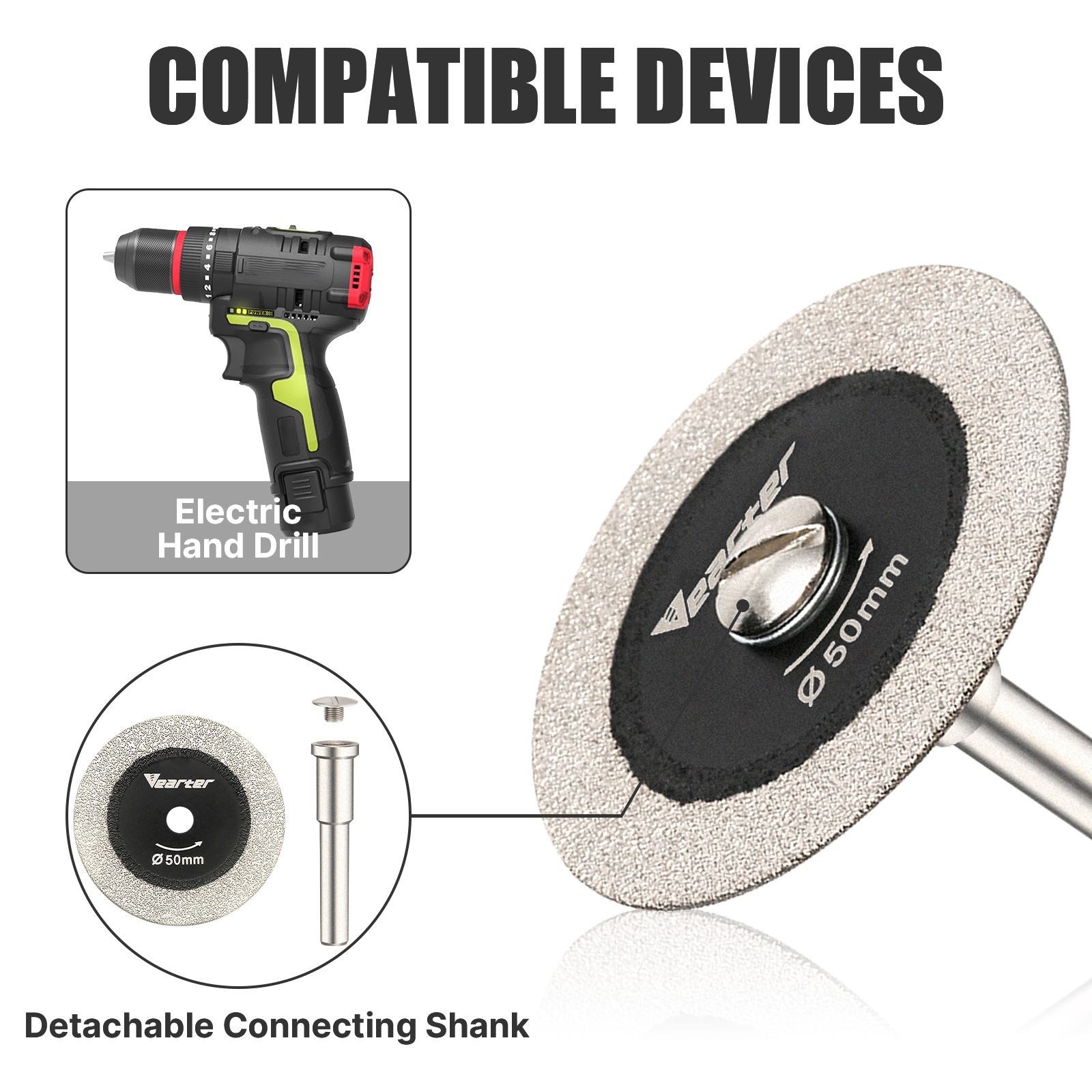 5x 2″ Diamond Glass Cutting Disc for Drill Rotary Tool Ceramic Tile Cutter Blade