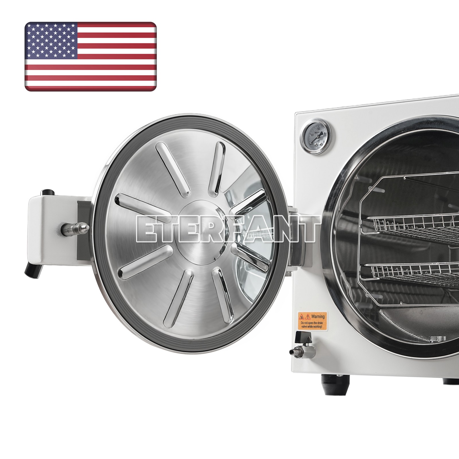 ETERFANT Dental Autoclave Steam Sterilizer Medical Sterilization 18L