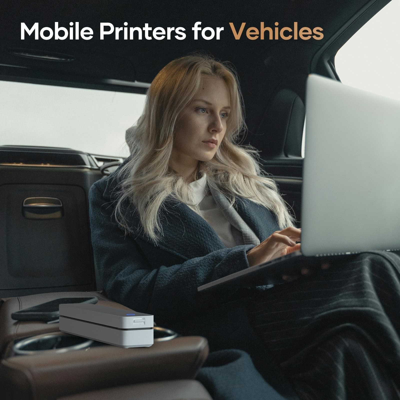 iDPRT MT610 Pro Portable Wireless Printer 300DPI Thermal for PC Smartphone White