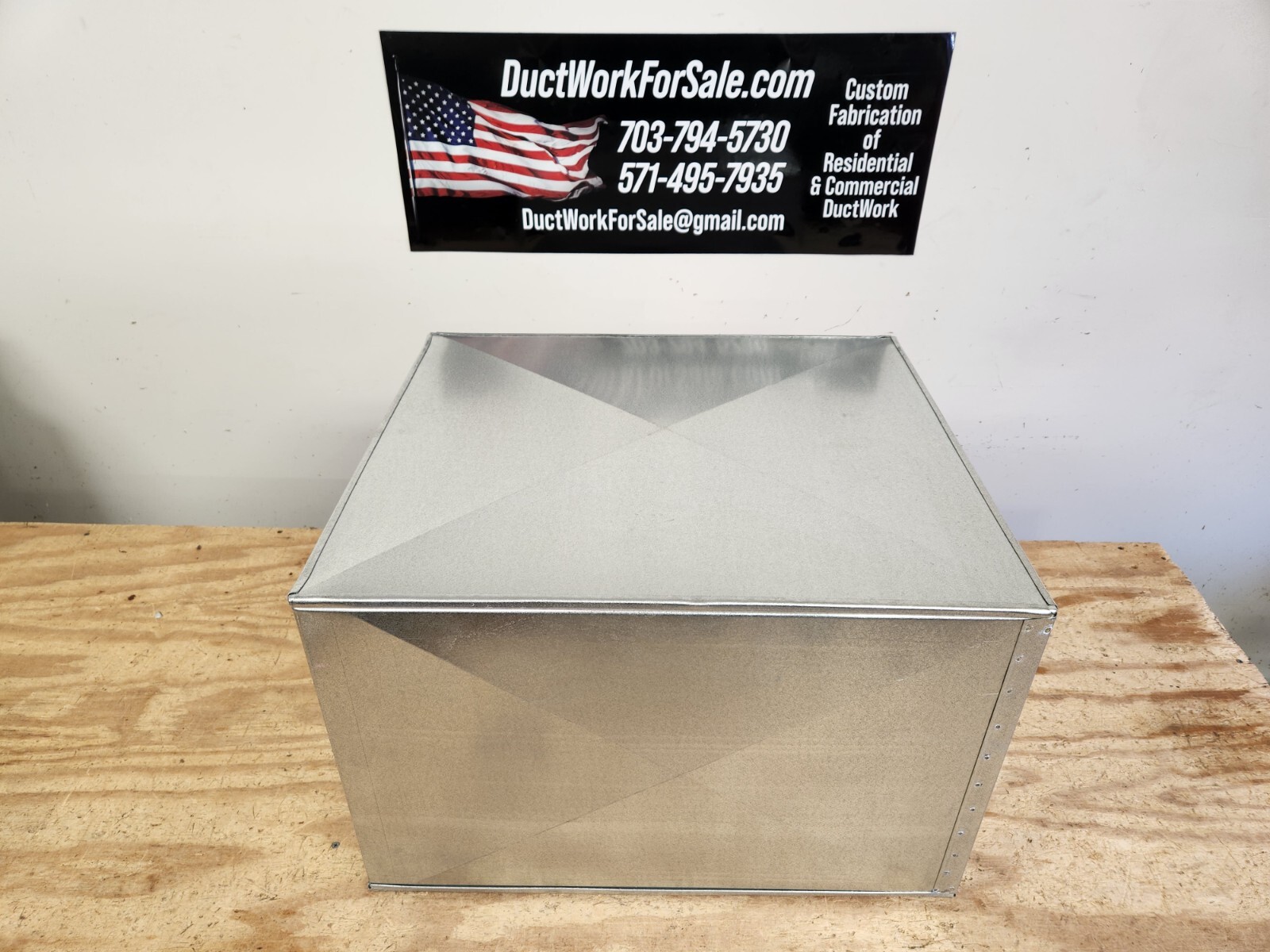 17.5″ x 21″x 16″ solid 22 gauge metal furnace stand return air box duct hvac