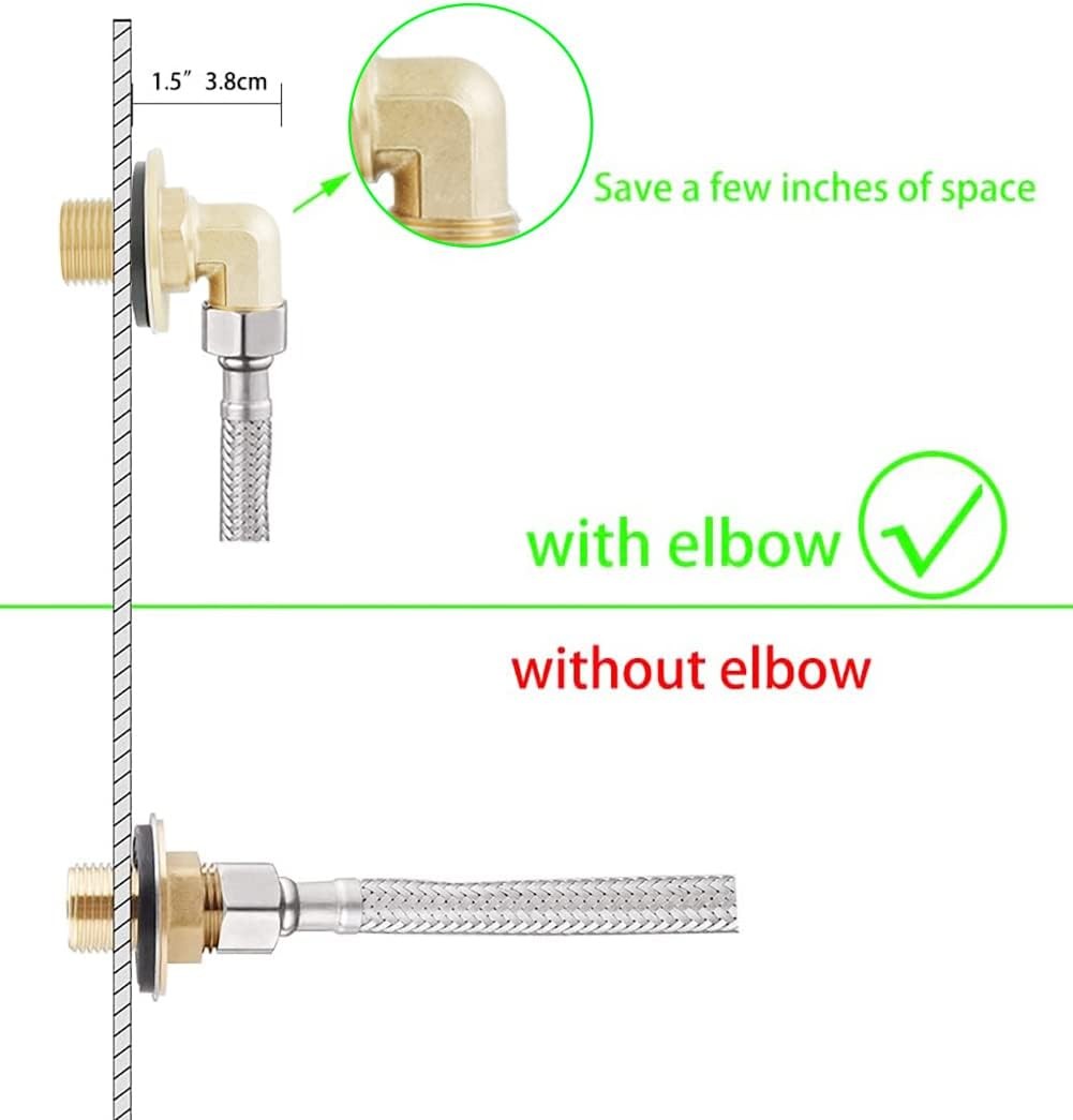 Wall Mount Commercial Faucet Installation kit,Brass 2 Pack Backsplash Mount Set