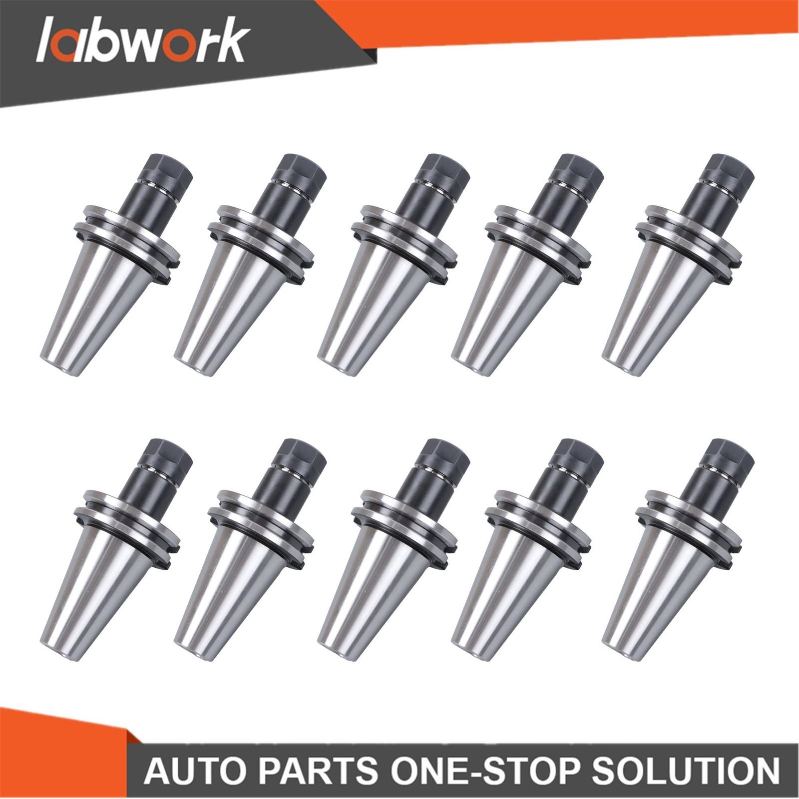 Labwork 10× CAT40-ER16 Collet Chuck 70mm 2.76″ G2.5 20000RPM CNC Milling Tool