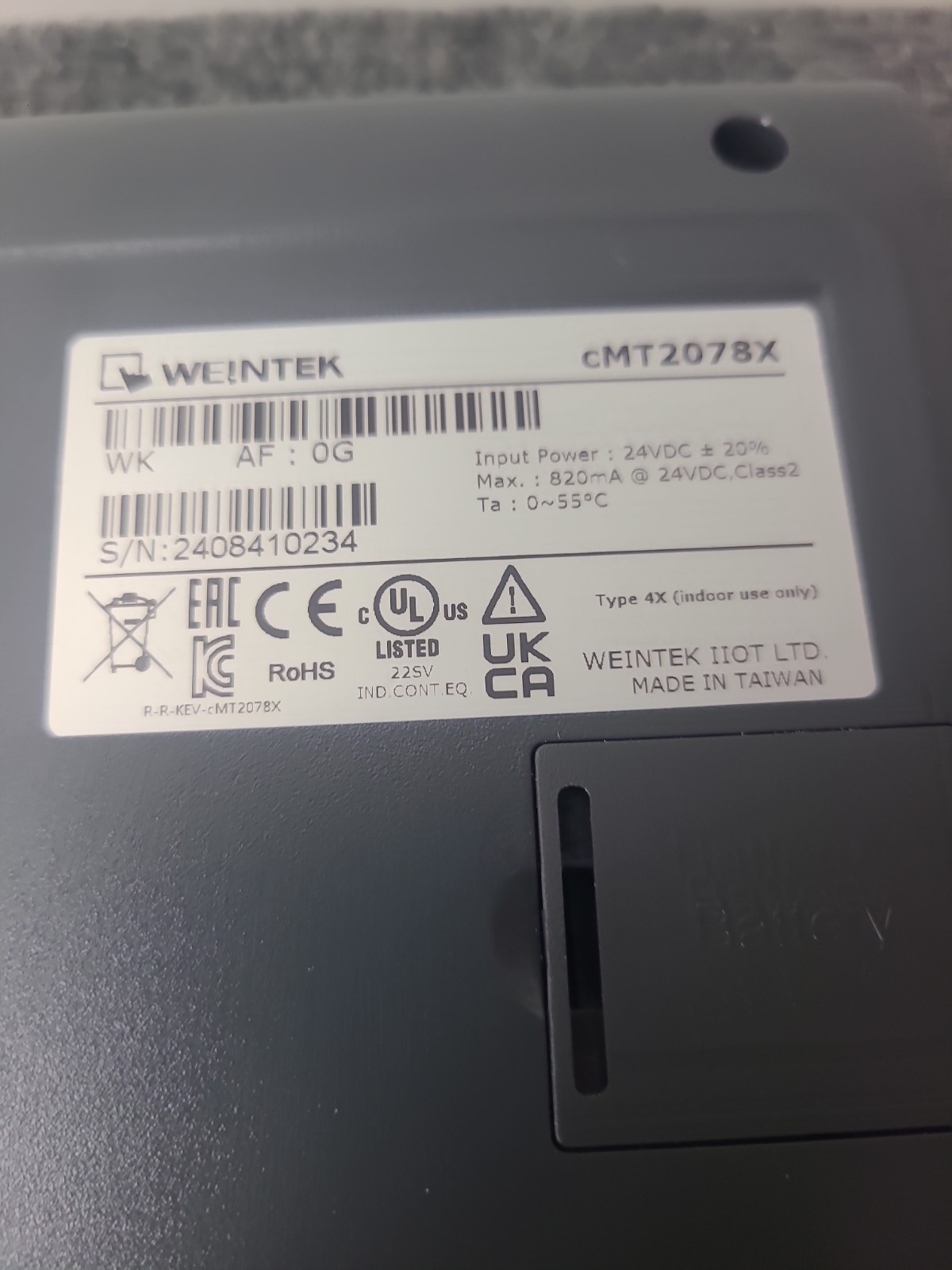 Weintek CMT2078X Human Machine Interface