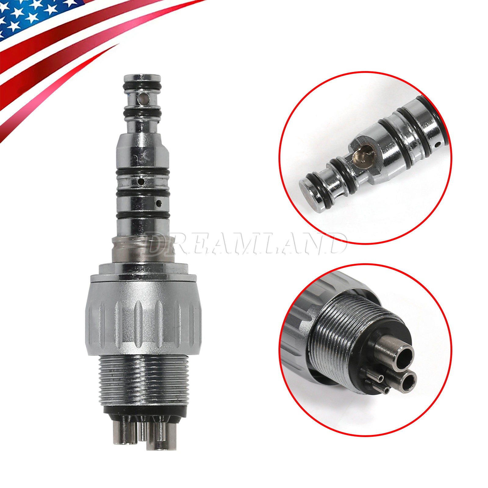 KAVO Style Dental Fiber Optic High Speed Handpiece LED Quick Coupler 4Hole 6 Pin