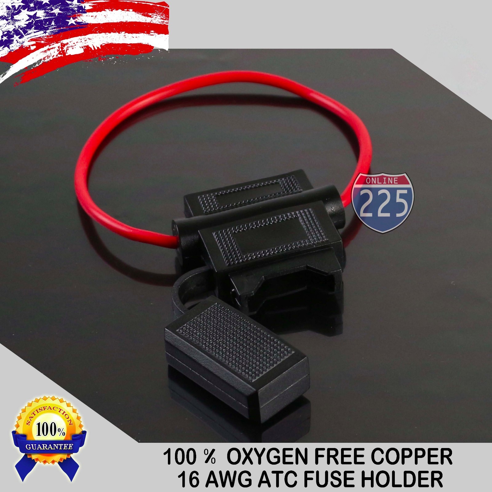 Pick Wire Gauge & Fuse Amperage ATC In-Line Fuse Holder 100% OFC Copper Wire LOT