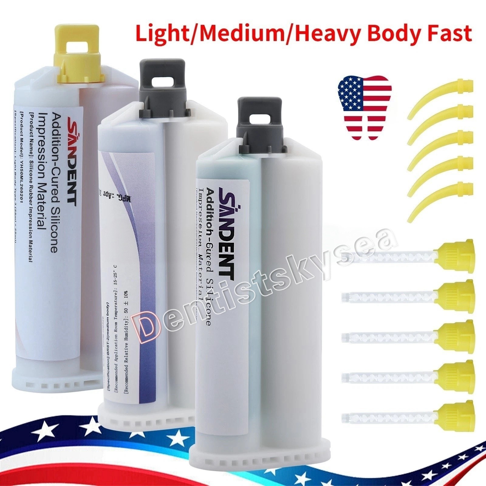 HEAVY BODY FAST SET VPS Dental Impression Material FAST Set 50ML Cartridges PVS