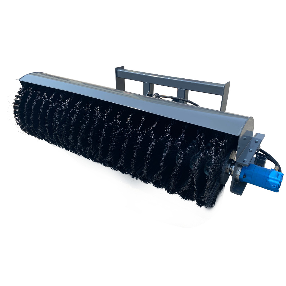 AGT 72″ Skid Steer Hydraulic Broom Sweeper Angle Brooms Attachment 16-21 GPM