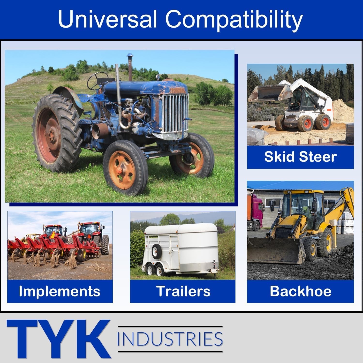 5.90-16 Farm Tractor Implement Tire Inner Tube with a TR15 Wide Base Rubber Valv
