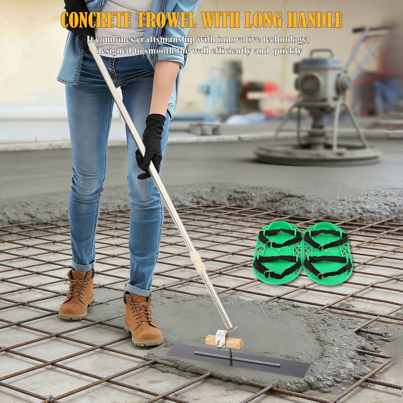 Concrete Float Concrete Finishing Shoes Cement Surface Smoothing Tool Bull Float