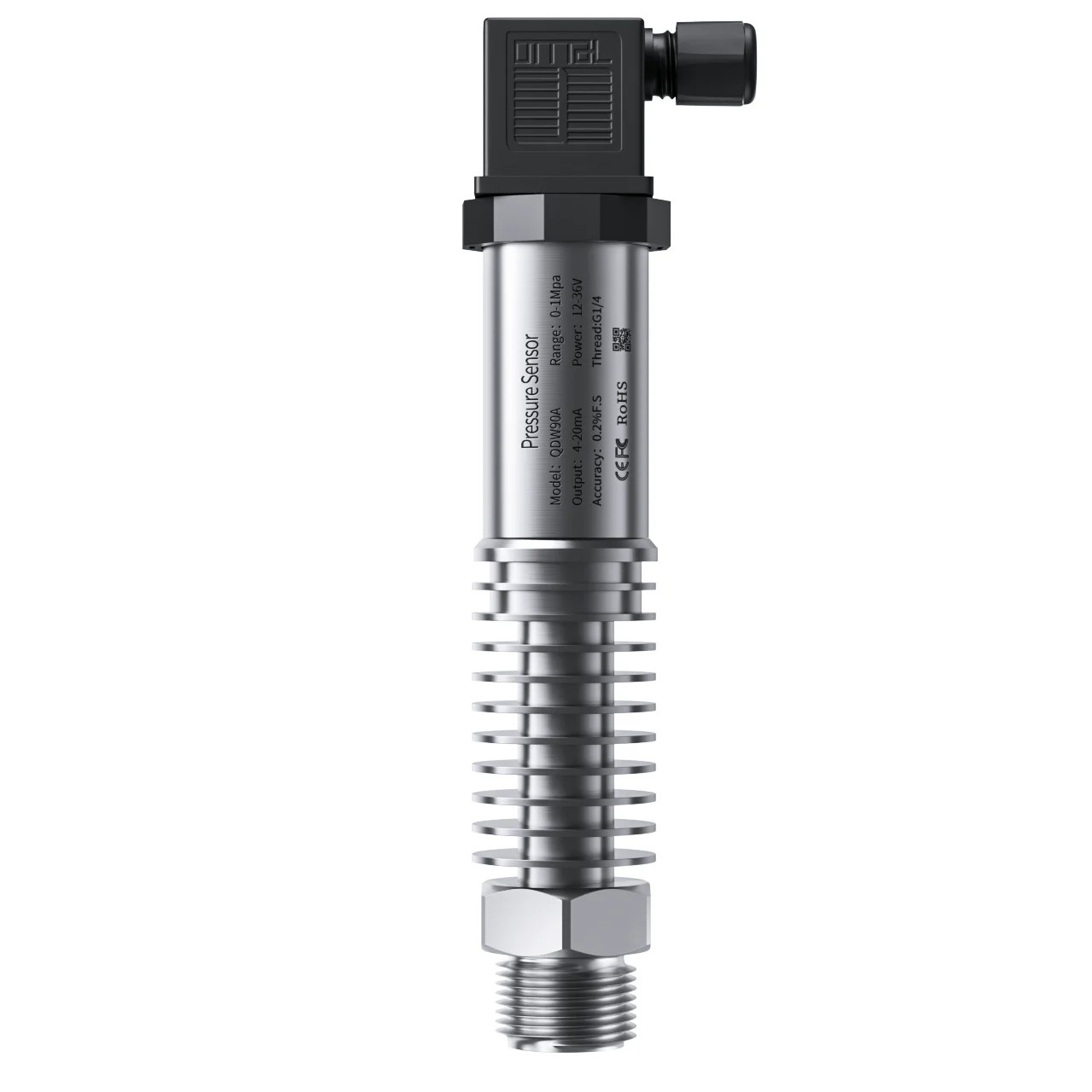G1/4″ High Temperature Pressure Transmitter 4-20mA 0-10V 20kpa/1.6Mpa Sensor