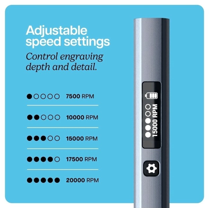EtchMate Engraving Pen for Metal, Wood, Glass, Plastic & All Materials – Engr…