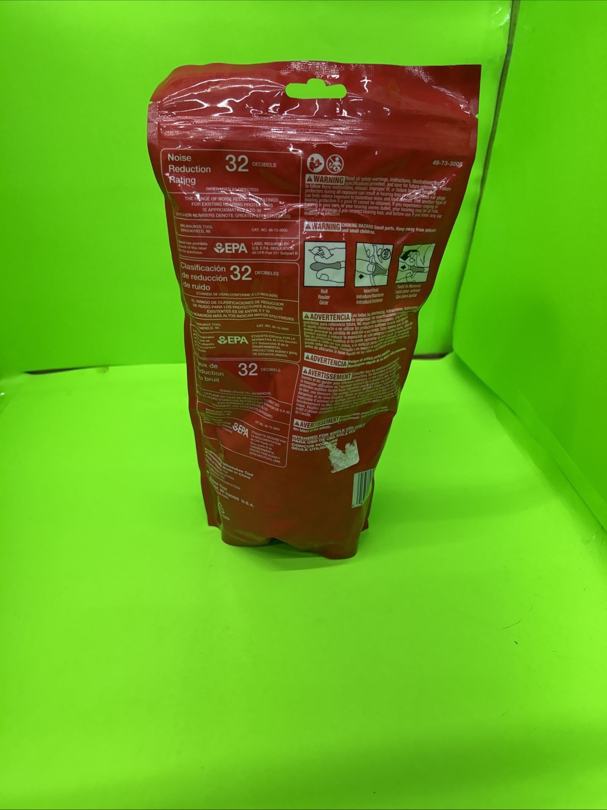 Milwaukee Disposable Ear Plugs 100 Pack 32db 48-73-3005