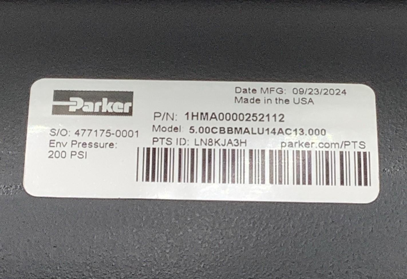 Parker 5.00CBBMALU14AC13.000 Pneumatic Cylinder 5” Bore