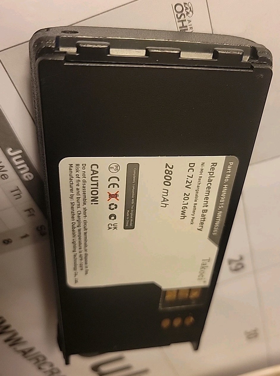 Battery Motorola 2800 mAh HNN9815 NNTN6263 NNTN7032 NNTN7032A NNTN7032B NNTN7335