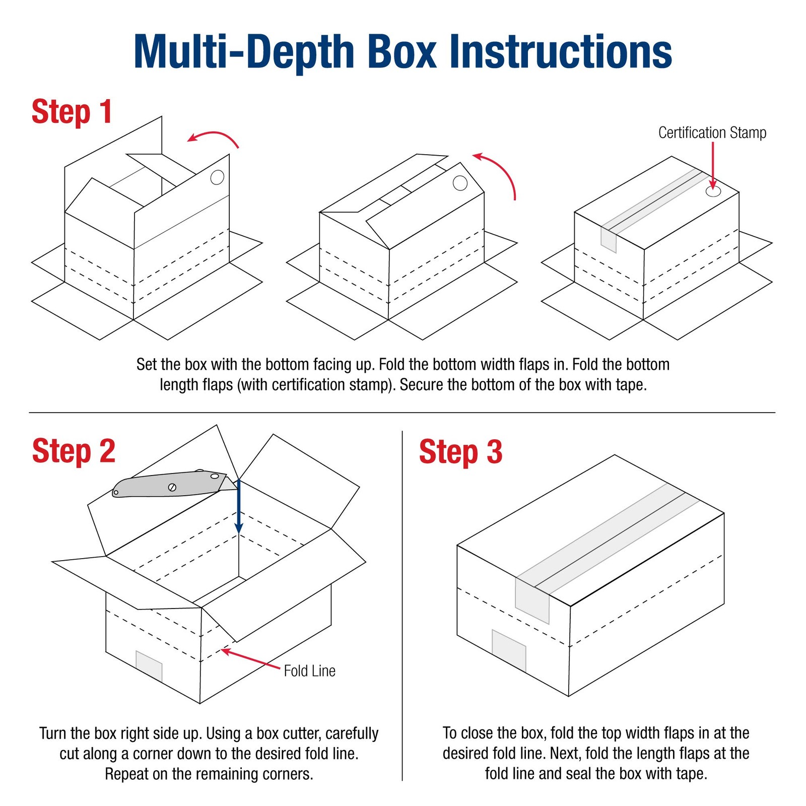 BMD171112R Multi-Depth Corrugated Boxes, 17 1/4″L x 11 1/2″W x 12″H, Kraft (P…