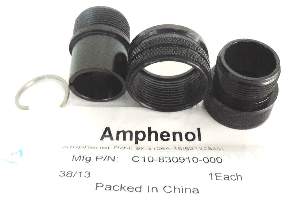 NEW AMPHENOL 97-3106A-18 CONNECTOR SHELL ONLY METAL CIRCULAR OLIVE C10830910000