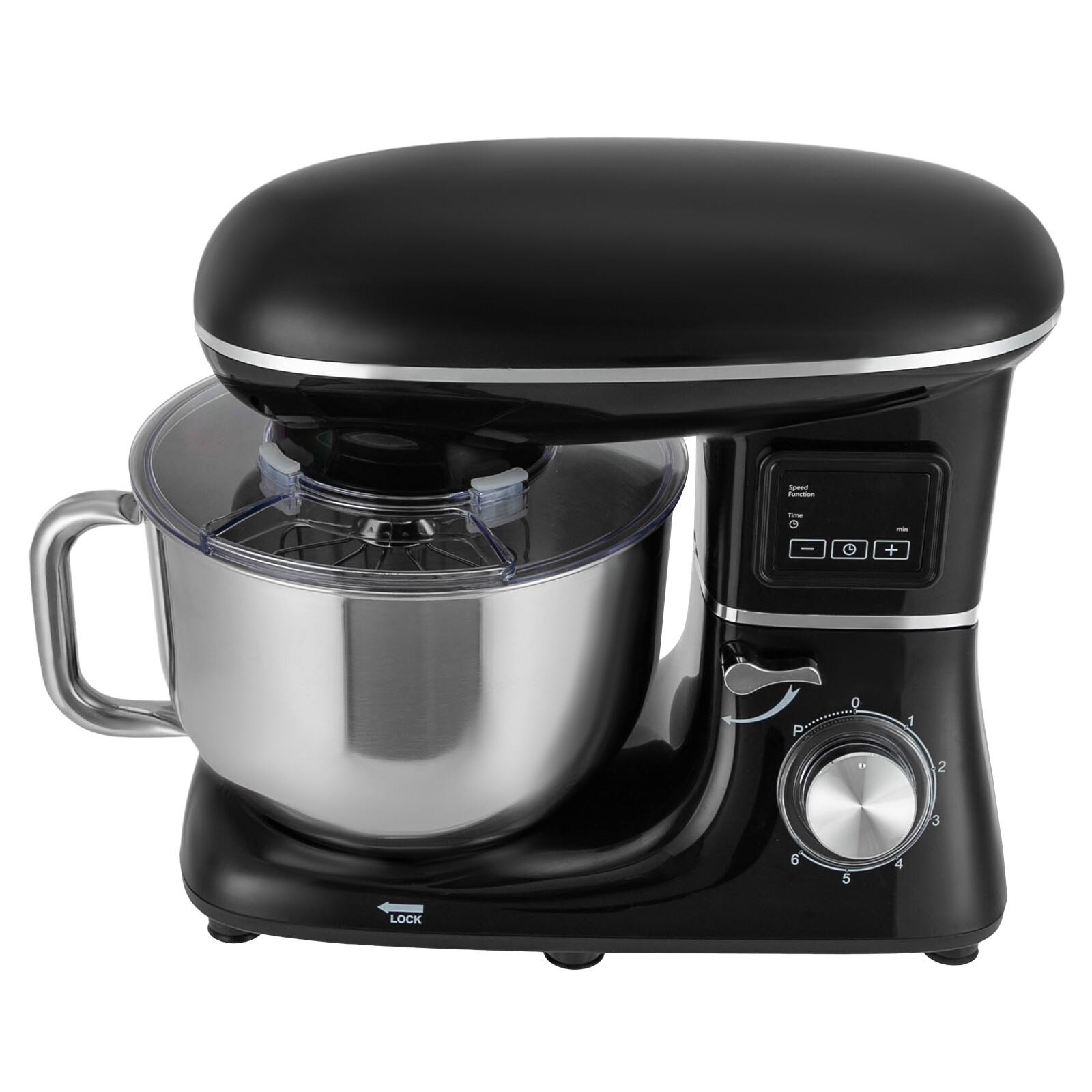 Commercial Stand Food Mixer Processor 6.5Qt Electric Dough Mixer 6+1 Speed 1350W