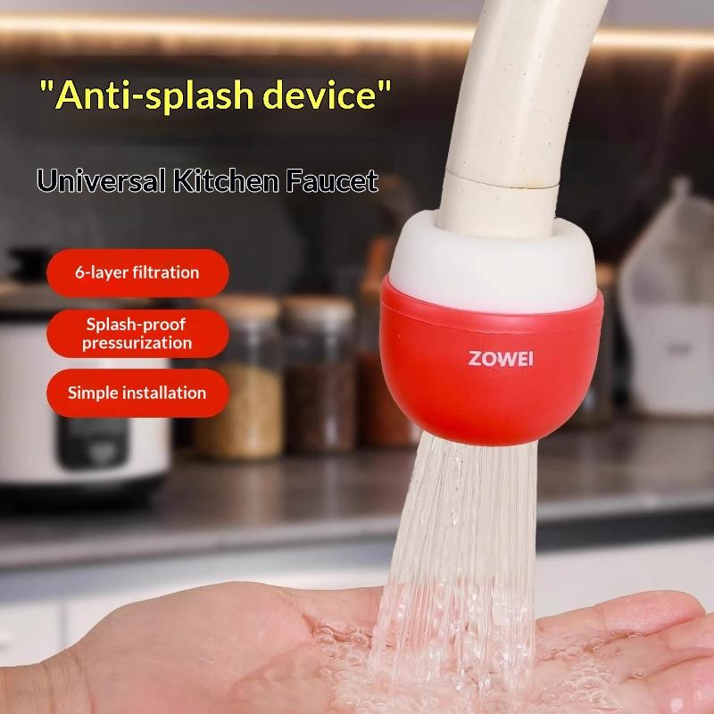 Rotatable 6-Layer Kitchen Water Faucet Filter Anti-splash Portable Faucet Filter