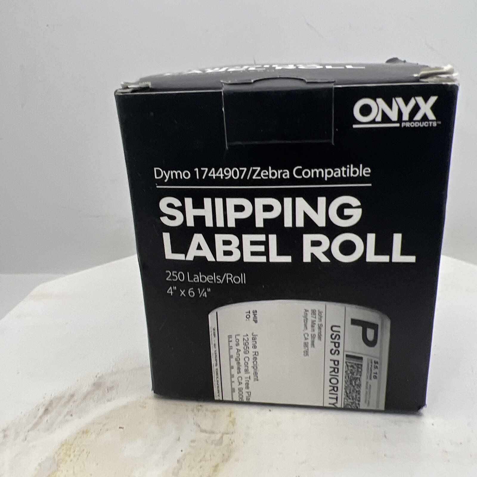 ONYX Products 4″ x 6 1/4″ DYMO Compatible Shipping Label Rolls, 250 Labels/Roll