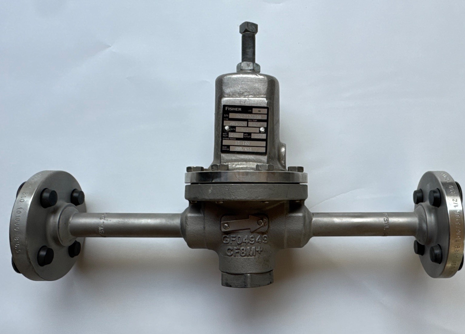 Fisher 95H Manual Air Pressure Regulator Valve, Flanged Industrial Assembly Stem